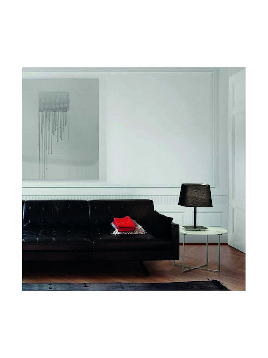 Faro Barcelona Metal Table Lamp for Socket E27 with Black Shade and Base