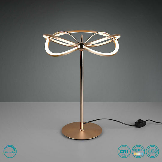 Trio Lighting Charivari Metal Table Lamp LED with Copper Base