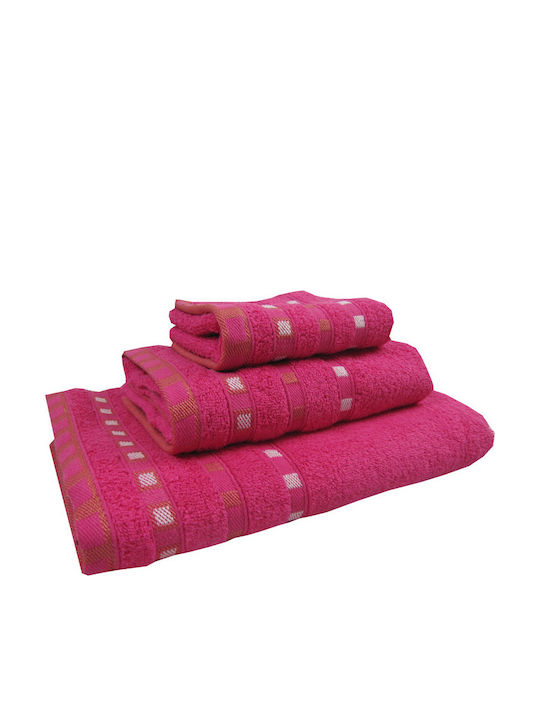 Le Blanc Hand Towel Πεννιέ Ζακάρ Πουά 30x50cm. Fuchsia Weight 450gr/m²