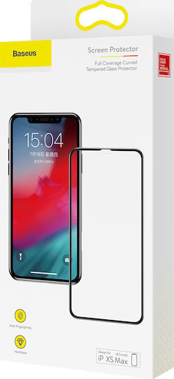 Baseus Full Coverage Curved Tempered Glass Protector 3D Vollflächig gehärtetes Glas 2Stück (iPhone 11 Pro Max)