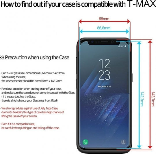 T-Max Replacement Kit 3D Full Face Tempered Glass (Galaxy S9)