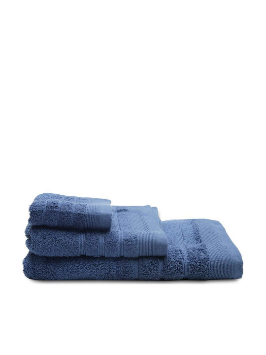 Sunshine 3pc Bath Towel Set Χίμπουρι 18 Blue Weight 500gr/m²