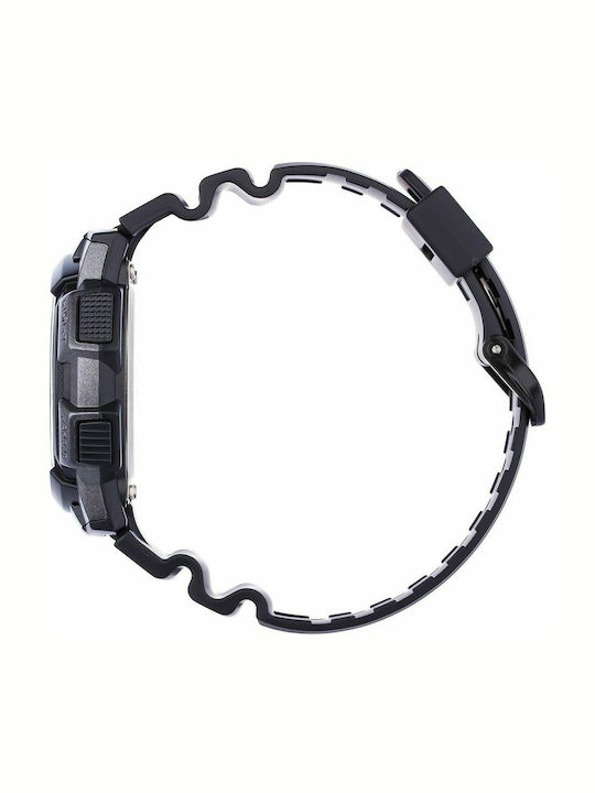 Casio World Time Illuminator Digital Men's Watch 44mm Chronograph Automatic with Black Rubber Strap