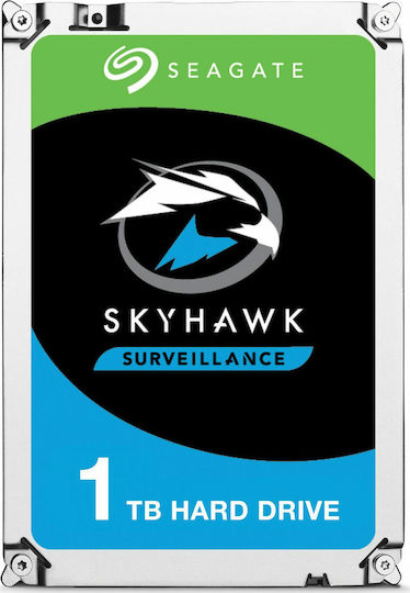 Seagate Skyhawk 1TB HDD Σκληρός Δίσκος 3.5" SATA III 5900rpm με 64MB Cache για Καταγραφικό ST1000VX005