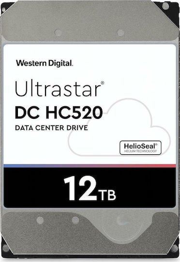 Western Digital Ultrastar DC HC520 12000ГБ Хард диск Σκληρи дискове 3.5" SATA III 7200обороти в минута с 256МБ Кеш за Записващо устройство / NAS / Сървър