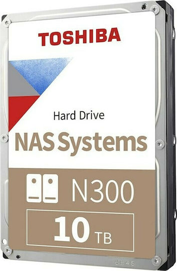 Toshiba N300 10TB HDD Hard Drive 3.5" SATA III 7200rpm with 256MB Cache for NAS HDWG11AUZSVA