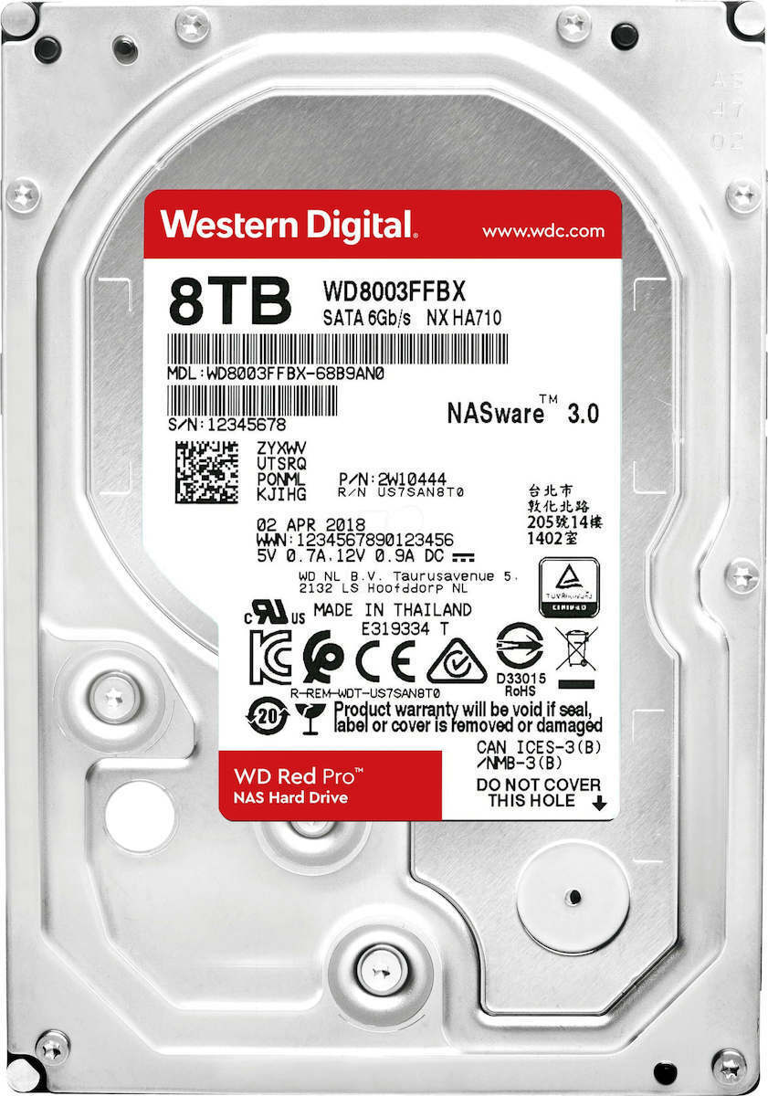 WD Red Pro 8TB Internal NAS Hard Drive – 3.5 Inch SATA 6Gb/s – 256MB Cache – WD8005FFBX