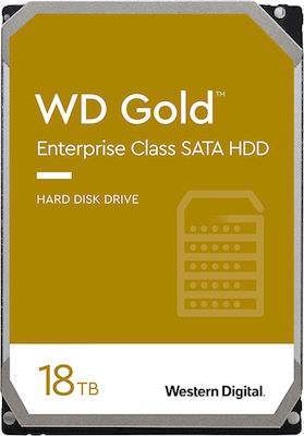 Western Digital Gold 18TB HDD Σκληρός Δίσκος 3.5" SATA III 7200rpm με 512MB Cache για Desktop / NAS / Server