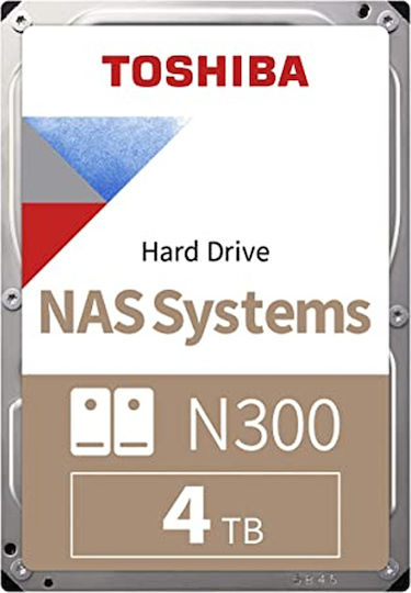 Toshiba N300 4TB HDD Hard Drive 3.5" SATA III 7200rpm with 128MB Cache for NAS HDWQ140UZSVA