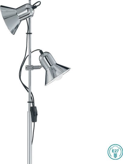 Ideal Lux Polly PT2 Vintage Lampadă De Podea Înălțime 154cm Crom Ideal Lux Polly PT2 Vintage Lampadă De Podea Înălțime 154cm Crom