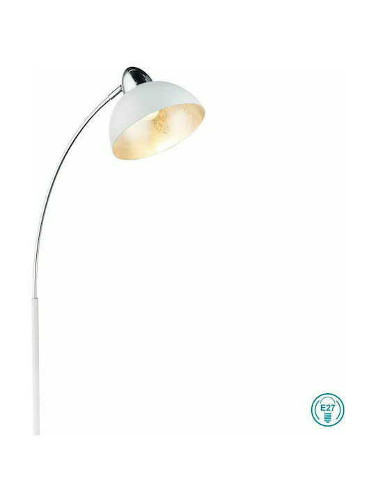 Globo Lighting Anita Floor Lamp H155xW23cm. with Socket for Bulb E27 White