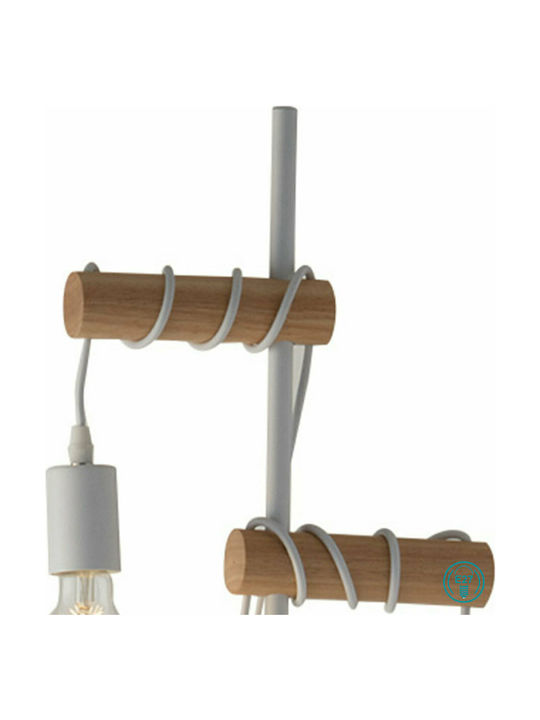 Fan Europe Arizona Lampa de podea Î166xL28cm. cu Soclu pentru Bec E27 Alb