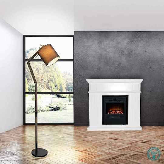 Globo Lighting Mattis Floor Lamp H172xW25cm. with Socket for Bulb E27 Black