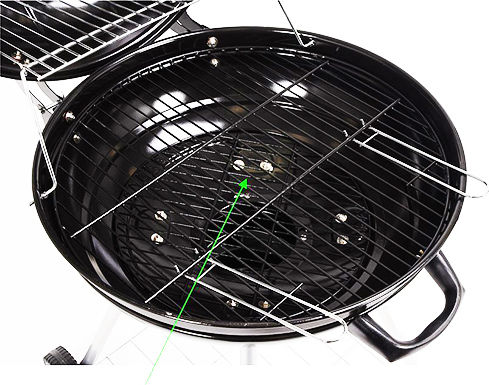 Lund Inox Grătar cu Cărbuni Cazan cu Capac și Termometru 54cmx54cm