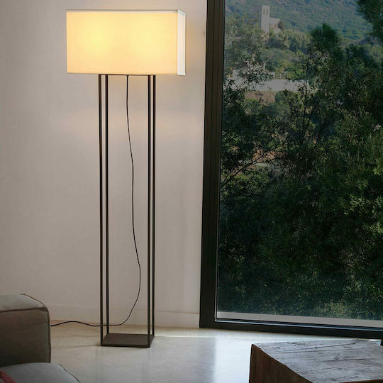 Faro Barcelona Vesper Stehlampe Höhe 135x55 cm mit Lampenbirnensockel für E27 Dunkelbraune
