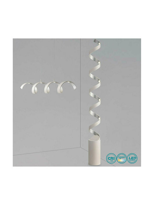 Fan Europe Helix-PT10C LED Floor Lamp H152xW14.5cm. with Warm White Light 1700lm White