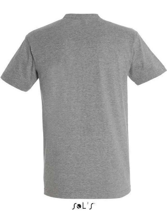 Sol's Imperial Men's Short Sleeve Promotional T-Shirt Grey Melange