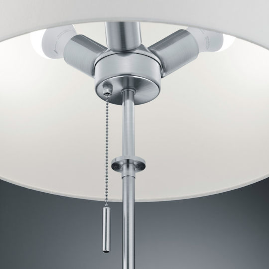 Trio Lighting Lyon Stehlampe Høhe 180xLänge 46,3 cm mit Lampenbirnensockel E27 Silber