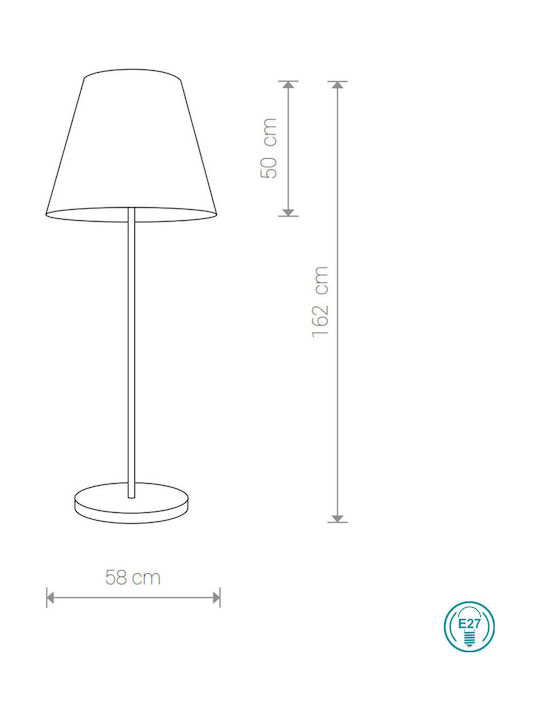 Nowodvorski Moss Vintage Floor Lamp H162xW58cm. with Socket for Bulb E27 Black