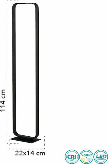 Fan Europe Moka PT LED Floor Lamp Y114xM22cm with Natural White Light 1120lm