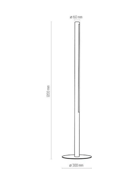 TK Lighting Lampă de podea LED Î120xL30cm. cu Lumină Caldă Albă Maro