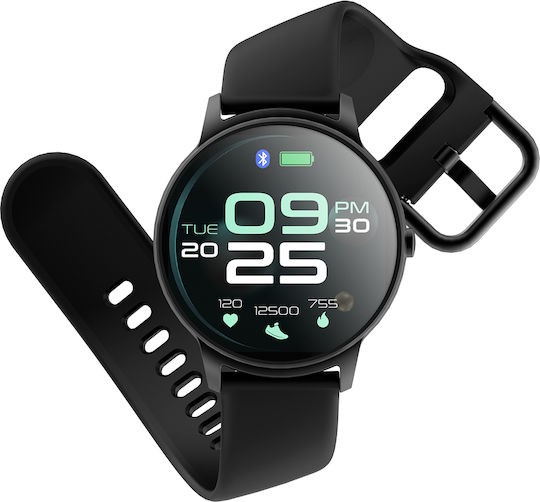 Forever Forevive 2 SB-330 Smartwatch mit Pulsmesser (Schwarz)