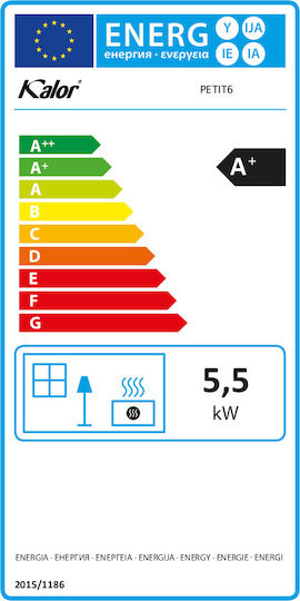 Kalor Petite Mod 6 Σόμπα Pellet 5.5kW Μαύρη