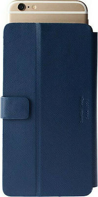 Krusell Leather Malmo Flipwallet Slide 4XL Book Case up to 4.7" Blue