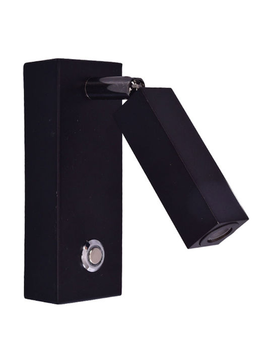 Home Lighting Vintage Lamp Wall with Integrated LED and Warm White Light Black 7.5x14.5x7.5cm