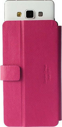 Krusell Leather Malmo Flipwallet Slide Калъф за книги до 4.7" Розов