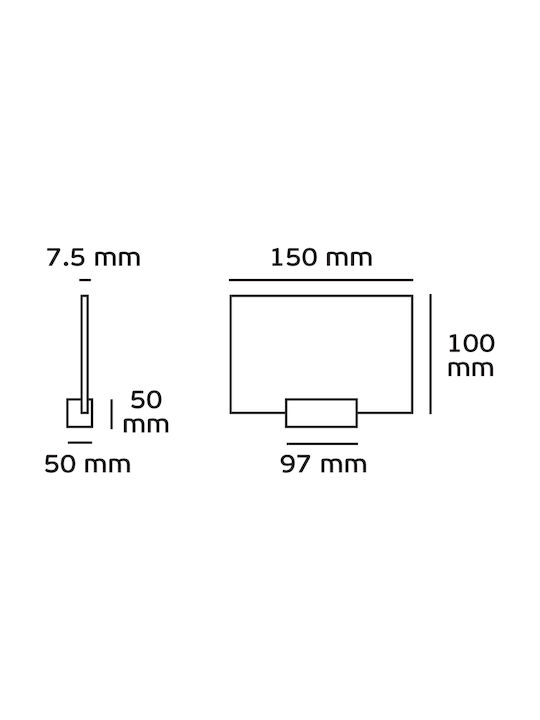 VK Lighting Φωτιστικό Τοίχου LED Διάφανο 15x10εκ. VK Lighting Φωτιστικό Τοίχου LED Διάφανο 15x10εκ.