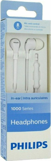 Philips TAE1105 In-ear Handsfree με Βύσμα 3.5mm Λευκό