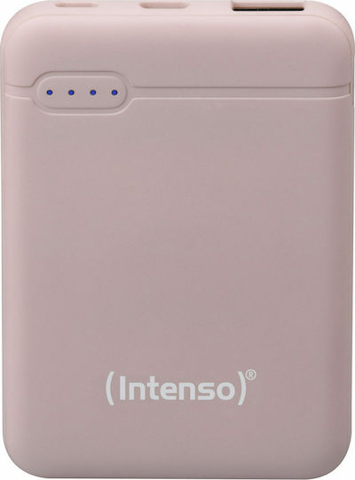 Intenso XS Power Bank 5000mAh με Θύρα USB-A και Θύρα USB-C Ροζ