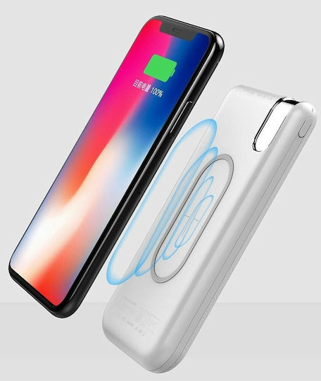 Baseus Thin Version Wireless Power Bank 10000mAh 5W με Θύρα USB-A Λευκό