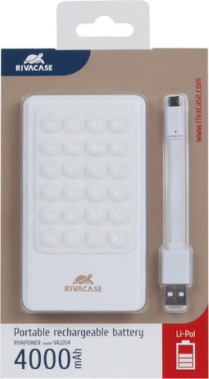 Rivacase VA2204 Power Bank 4000mAh with USB-A Port White