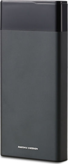 Remax RPP-131 Power Bank 20000mAh με 2 Θύρες USB-A Γκρι
