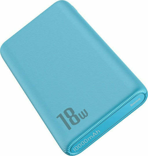 Baseus Bipow Power Bank 10000mAh 18W cu 3 Porturi USB-A și Port USB-C Încărcare rapidă 3.0 Albastru