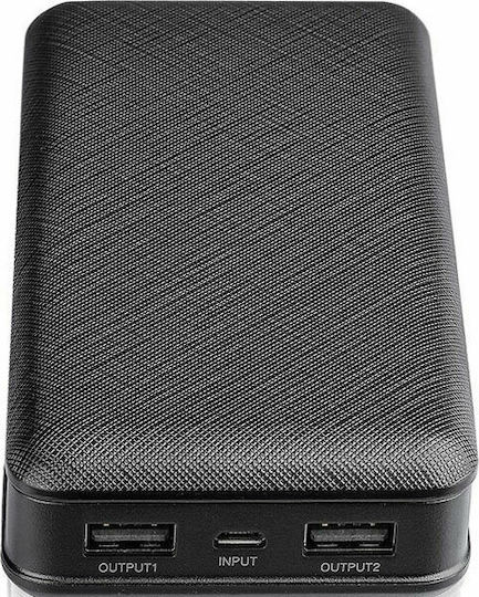 V-TAC VT-3502 Power Bank 20000mAh с 2 USB-A порта Черен