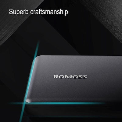Romoss MT Pro Power Bank 10000mAh 18W με Θύρα USB-A και Θύρα USB-C Quick Charge 3.0 Γκρι
