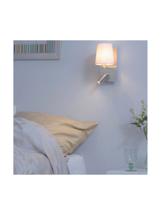 Trio Lighting Marriot Модерен Осветително тяло За стена с фасунга E27 и ключ Бял 14x14см.