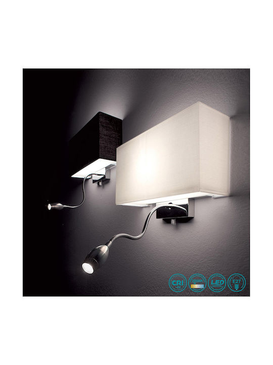 Ideal Lux Led Hotel AP2 Modern Wall Lamp with Socket E27 White