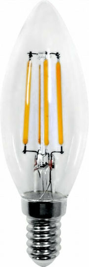 Inlight LED Bulb 5W 100mm for Socket E14 and Shape C35 Natural White 500lm