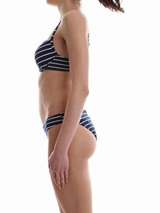 Bikini-Set Gestreift Marineblau