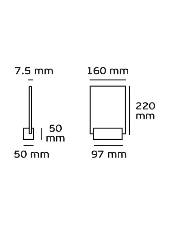 VK Lighting Διακοσμητικό Φωτιστικό LED Θερμό Λευκό 3000K 16x22εκ.