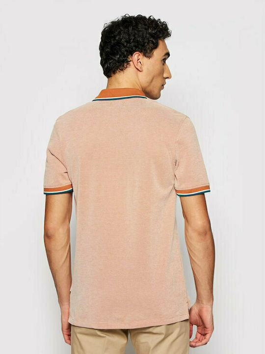 Jack & Jones Bluza Bărbătească cu Mânecă Scurtă Polo Mecca Orange