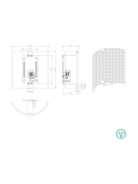 Trio Lighting Sweety Μοντέρνο Φωτιστικό Τοίχου με Ντουί E14 Λευκό 20x9x9εκ.