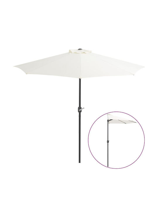 Round Aluminum Ecru Parasol F2.7xH2.45m