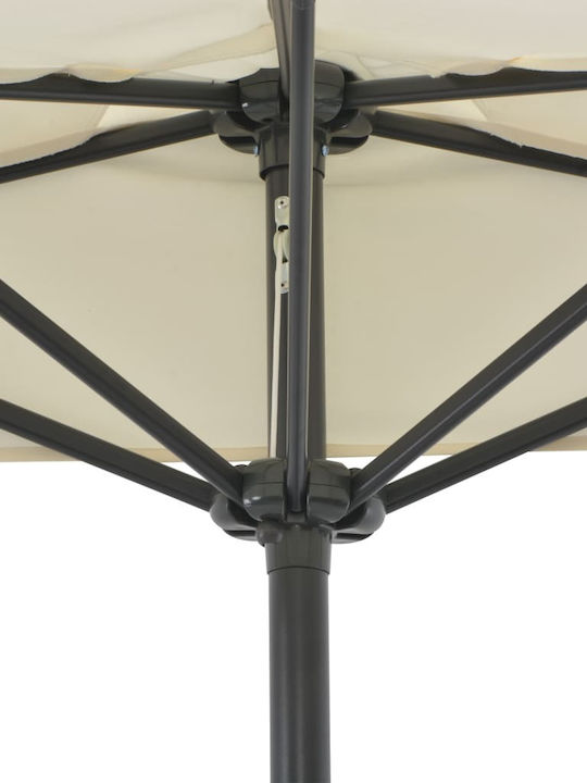 Round Aluminum Ecru Parasol F2.7xH2.45m