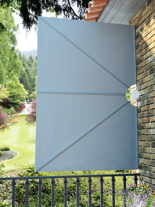 vidaXL Πλαϊνό Ρολό Σκίασης Βεράντας Γκρι 2.4x1.6m
