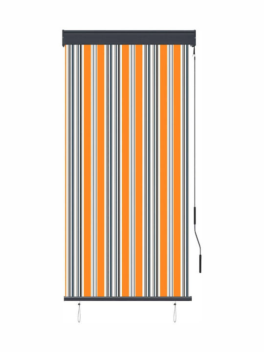 vidaXL Seitenrolloschatten Terrasse Yellow 8x2.5m